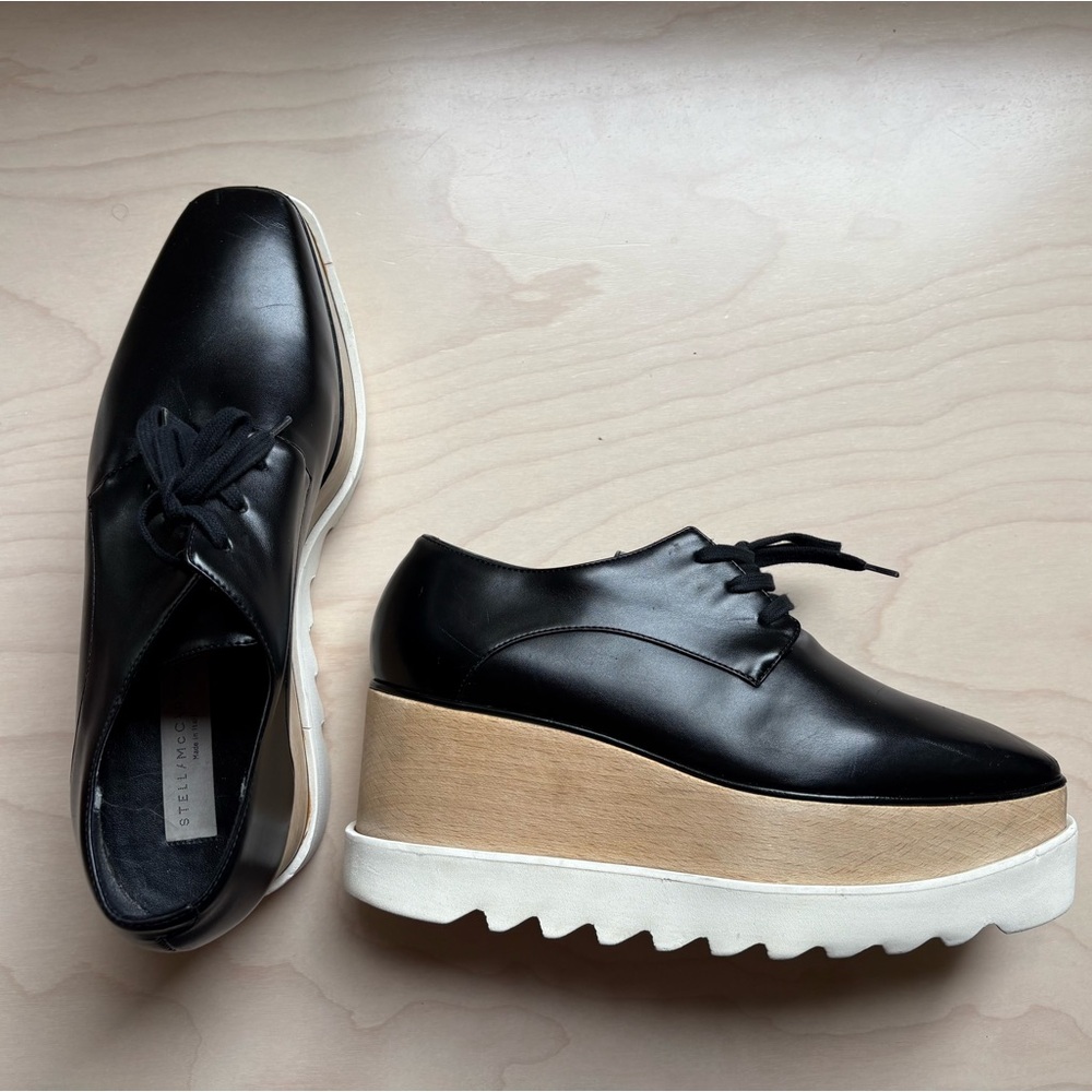 Stella McCartney Black Elyse Platform Shoes